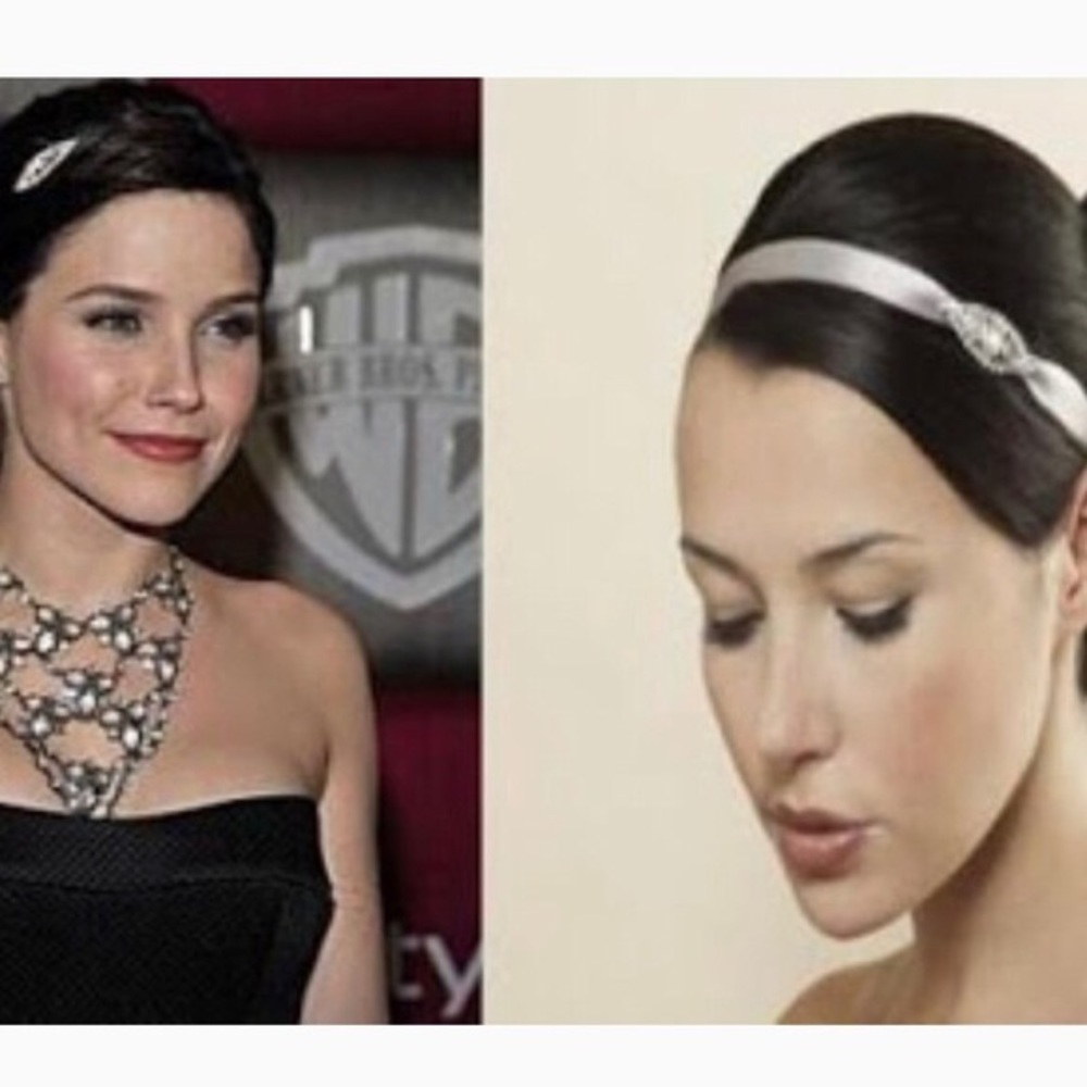 Jennifer Behr Satin Crystal Headband Hair Piece